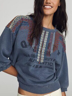 Pilcro Niki Bubble Craft Sweatshirt